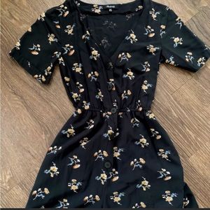 Madewell Button Front Daisy Romper XXS